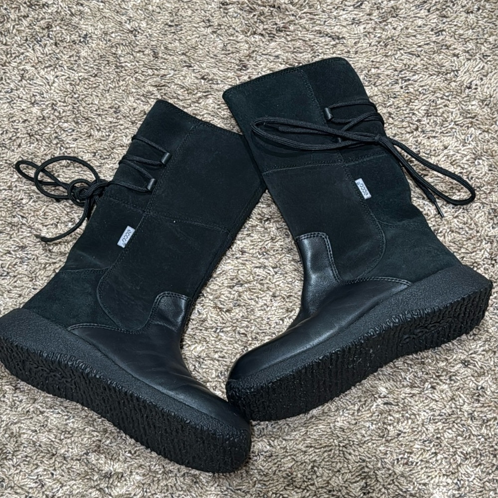 Ecco Girl Warm Wool Lining Dress Boots Size 33 (US 2)